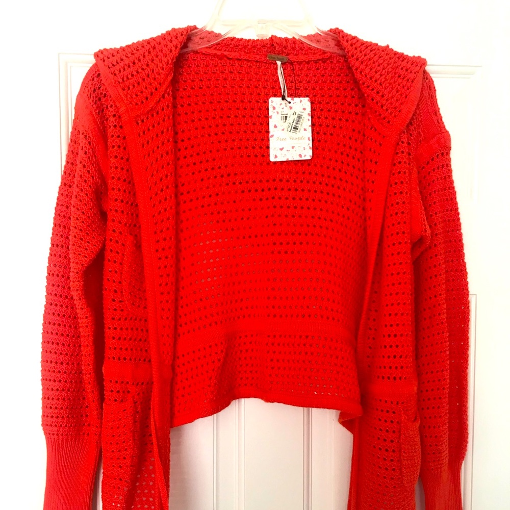 Brand NEW Free People wrap with hood jacket